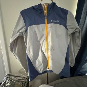 Columbia Blue and Gray Jacket lightweight windbreaker/ raincoat